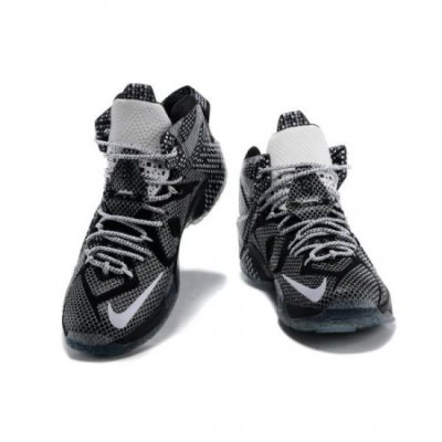 Nike Erkek Lebron 12 Siyah / Metal Gümüş Basketbol Ayakkabısı Türkiye - V2THAQJG